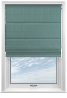 Lucerne Faux Silk, Frosted Blue - Roman Blind